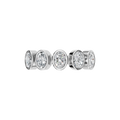 OVAL HALF ETERNITY BEZEL WEDDING RING