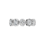 OVAL HALF ETERNITY BEZEL WEDDING RING