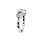 OVAL HALF ETERNITY BEZEL WEDDING RING