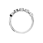 OVAL HALF ETERNITY BEZEL WEDDING RING