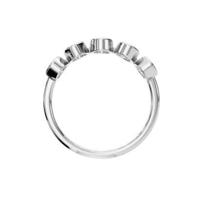 OVAL HALF ETERNITY BEZEL WEDDING RING - M&D Signature Jewels