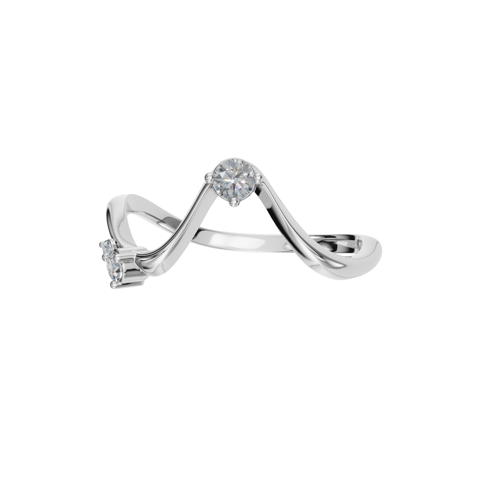 ROUND WAVE WEDDING BAND
