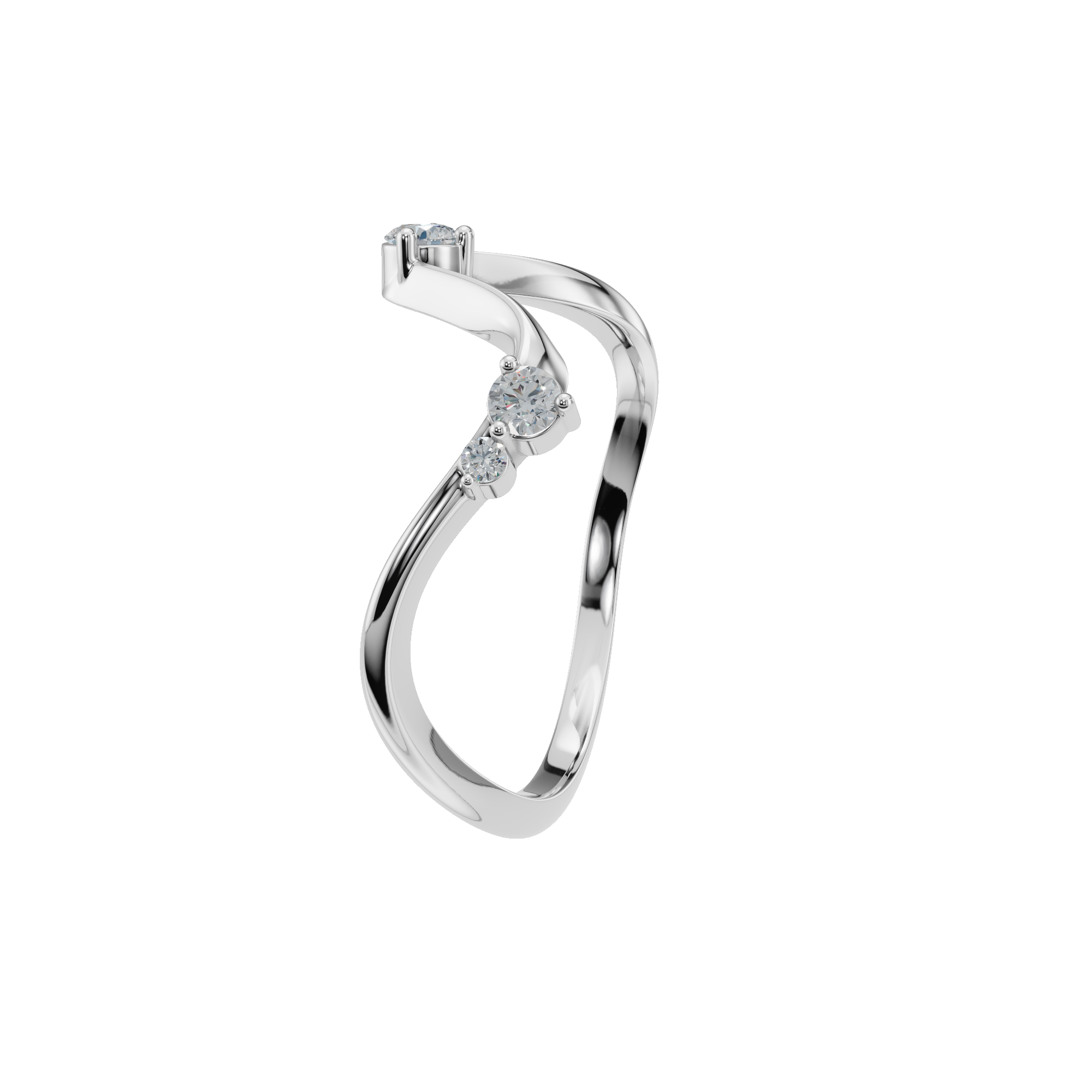 ROUND WAVE WEDDING BAND