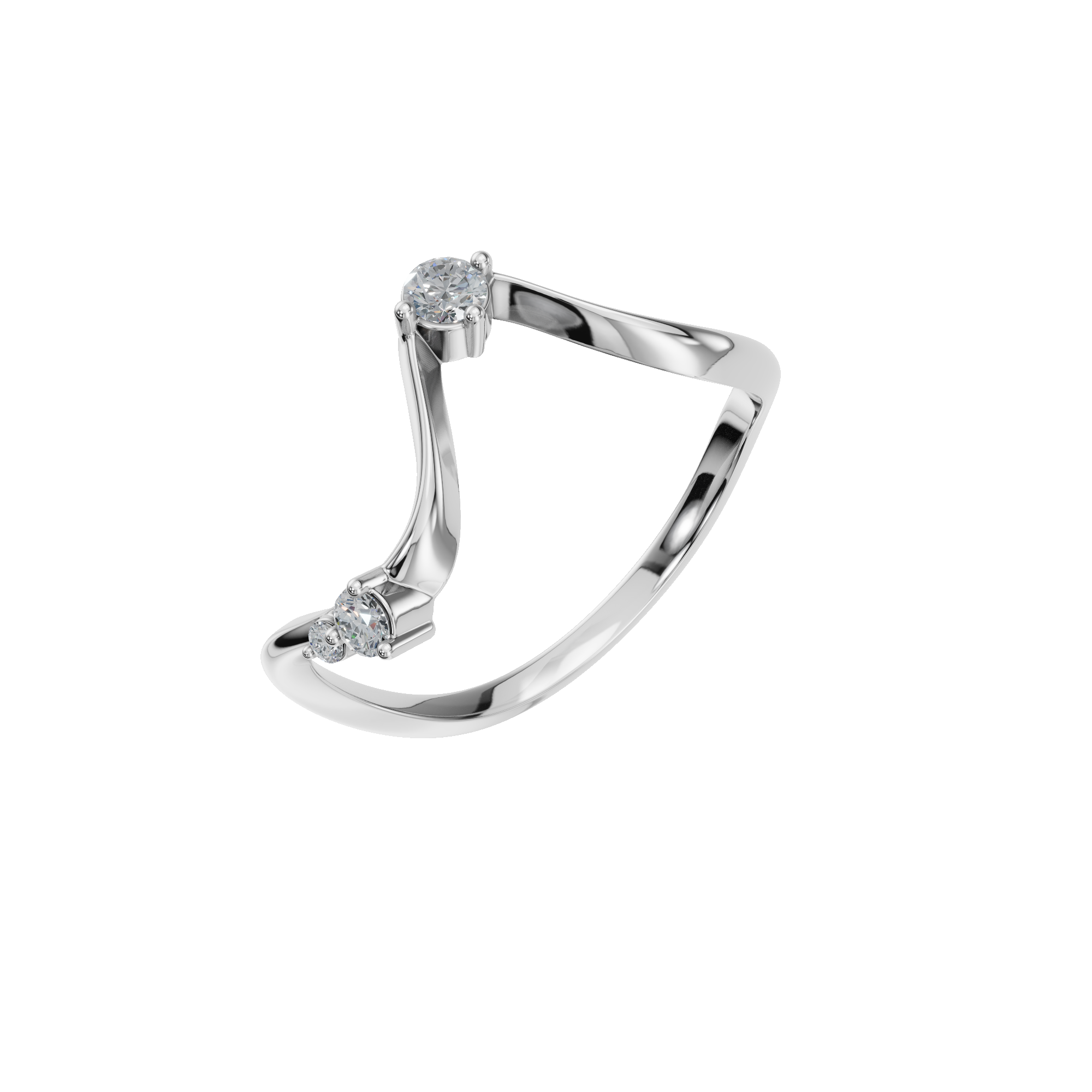 ROUND WAVE WEDDING BAND