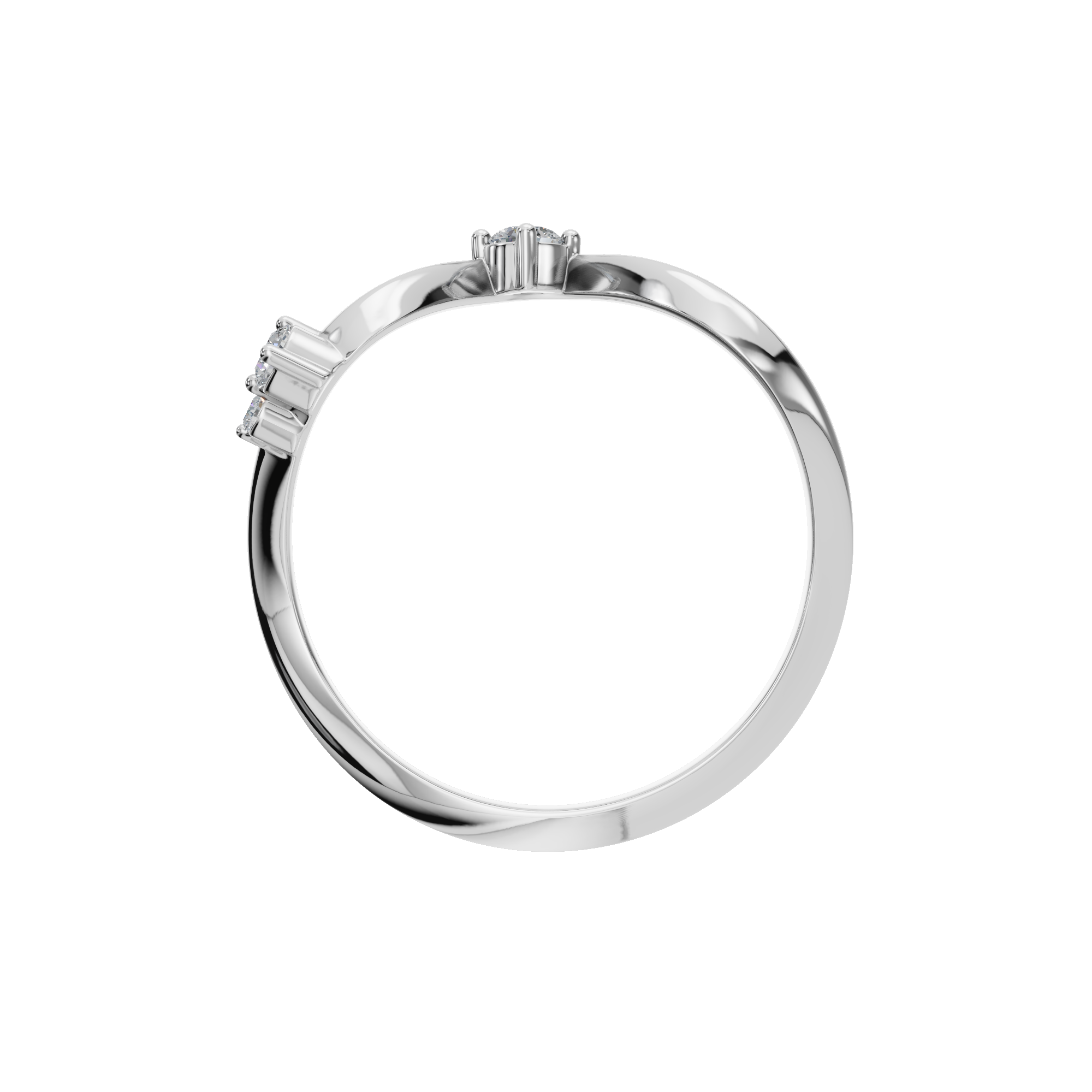 ROUND WAVE WEDDING BAND