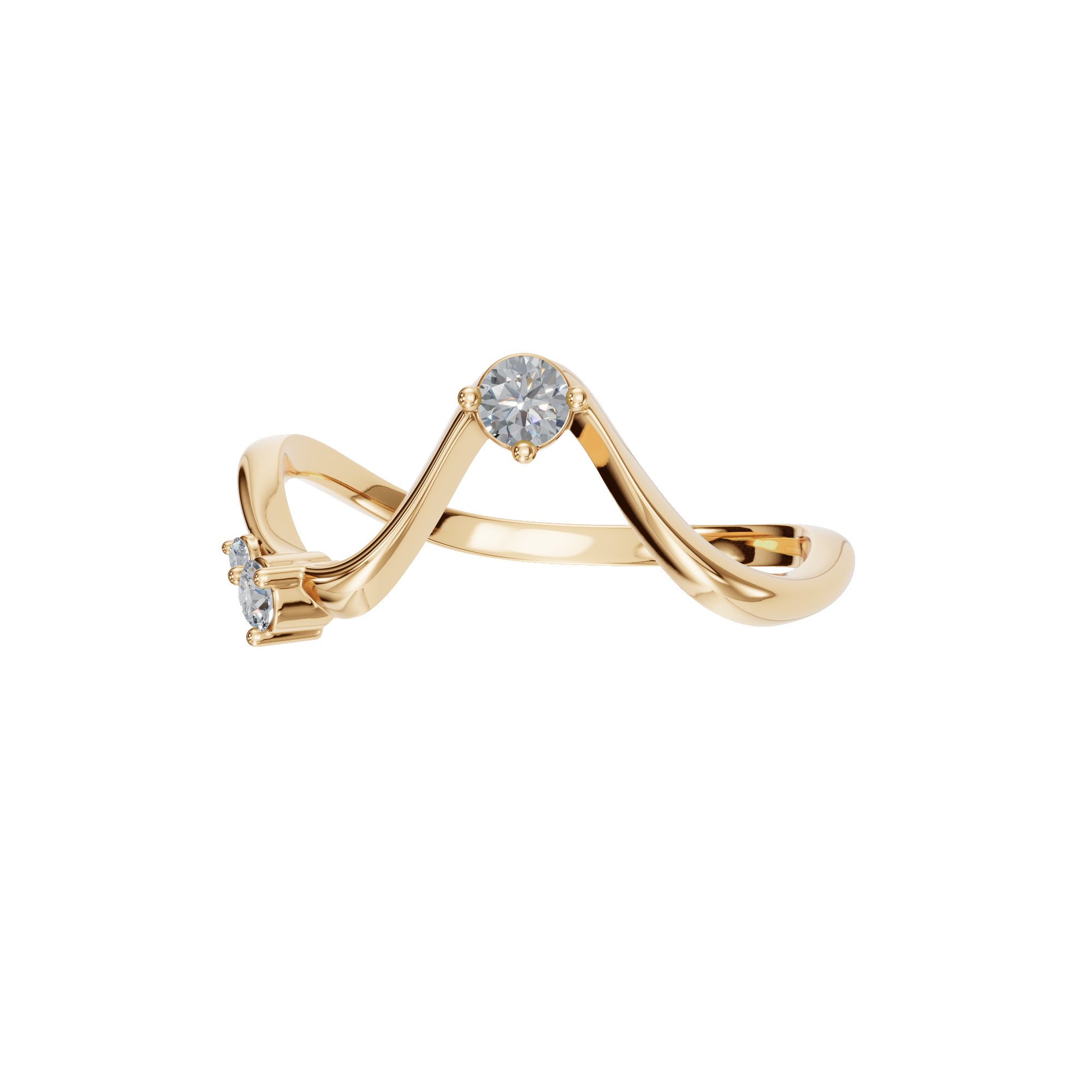 ROUND WAVE WEDDING BAND