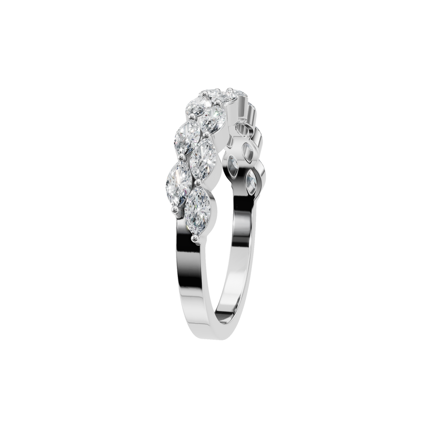 MARQUISE WEDDING BAND - M&D Signature Jewels