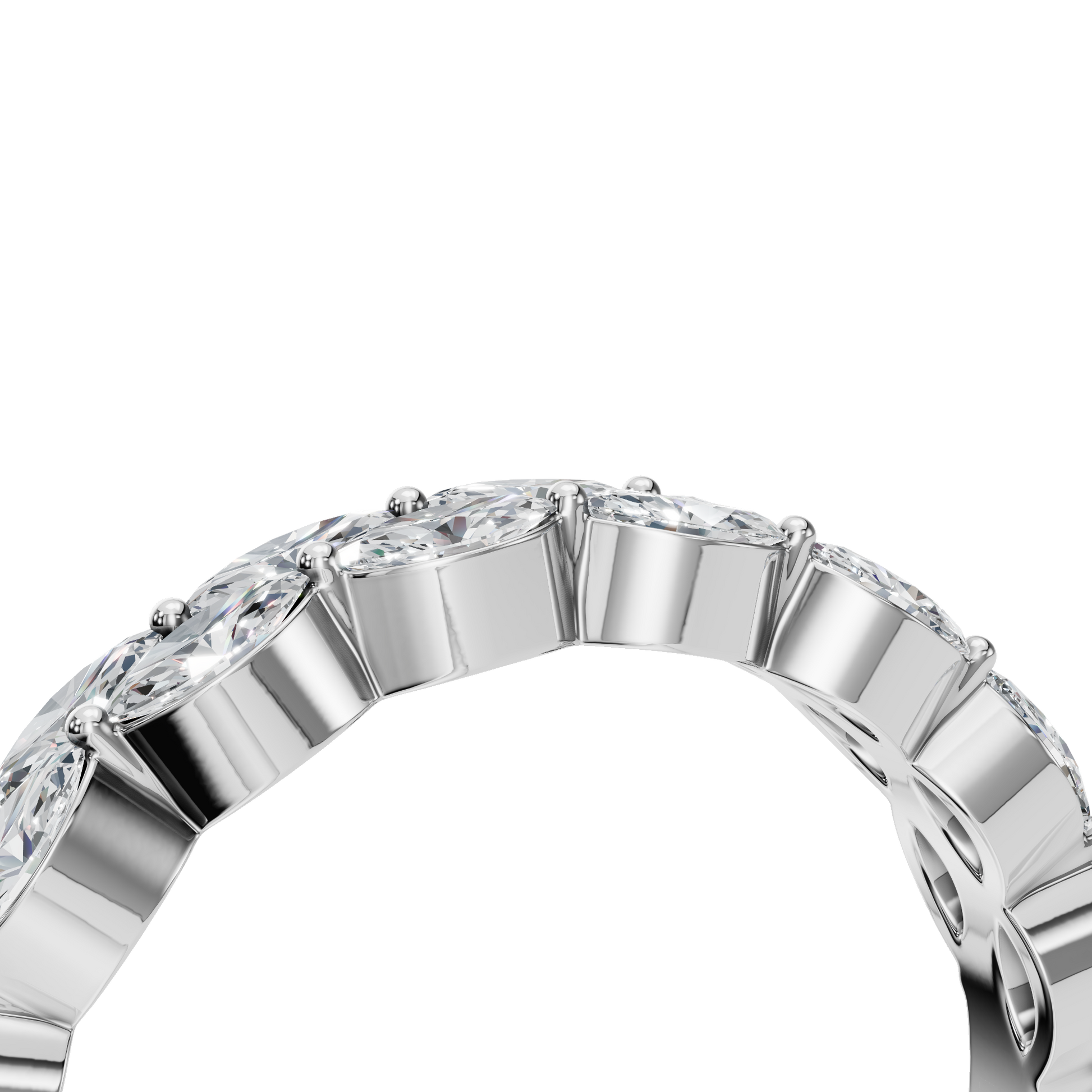 MARQUISE WEDDING BAND - M&D Signature Jewels