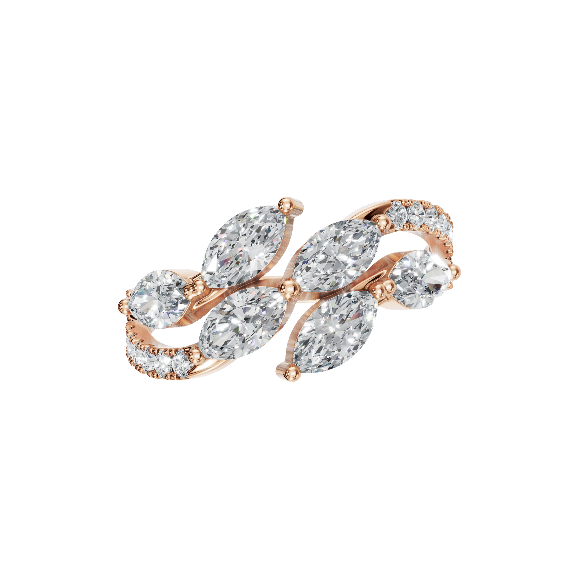 MARQUISE PAVE WEDDING BAND
