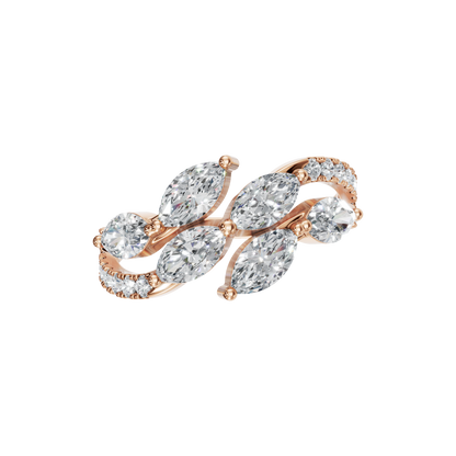 MARQUISE PAVE WEDDING BAND - M&D Signature Jewels
