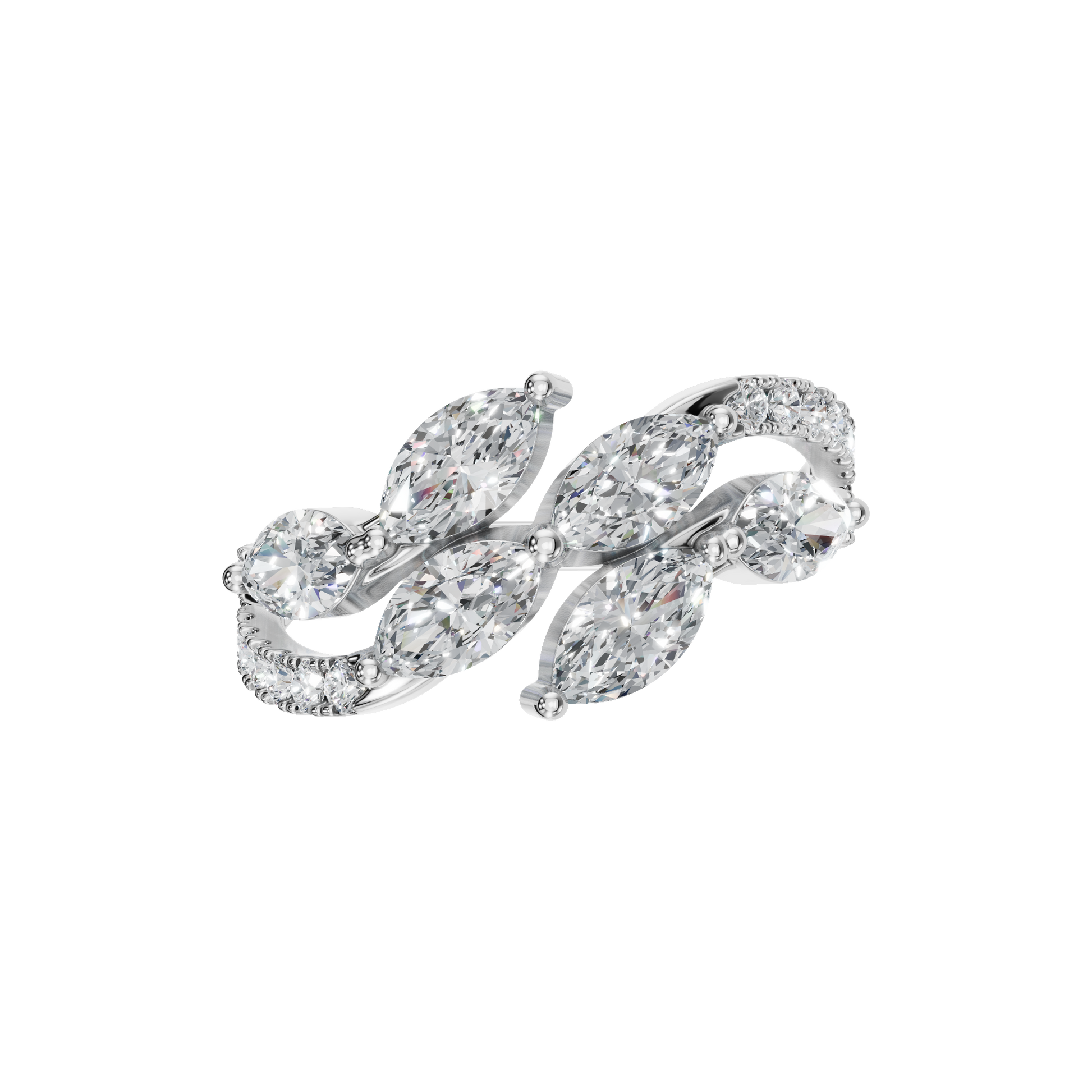 MARQUISE PAVE WEDDING BAND - M&D Signature Jewels