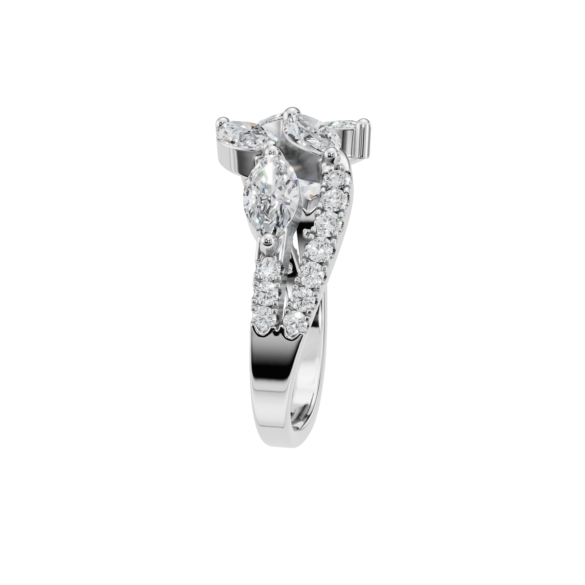 MARQUISE PAVE WEDDING BAND
