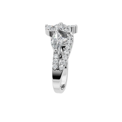MARQUISE PAVE WEDDING BAND - M&D Signature Jewels