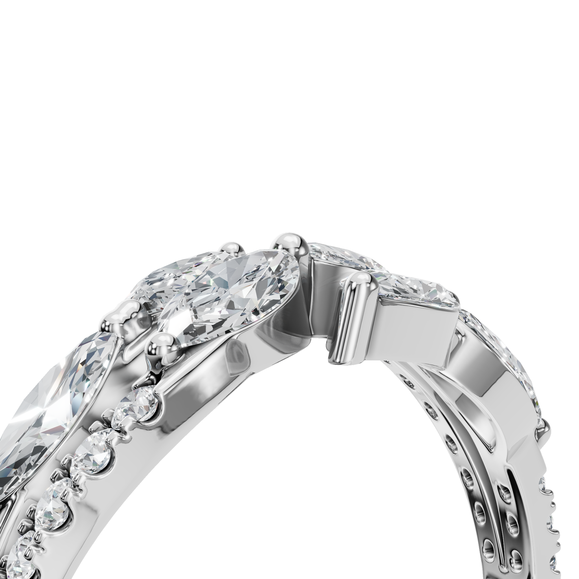 MARQUISE PAVE WEDDING BAND