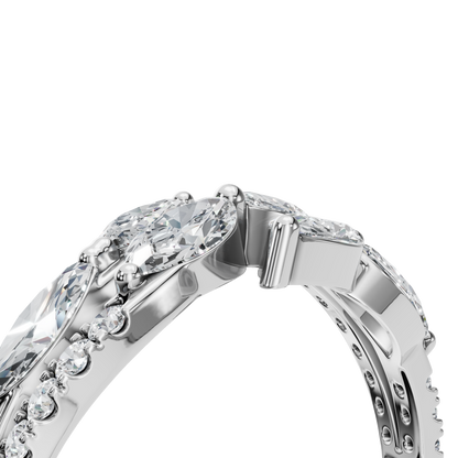 MARQUISE PAVE WEDDING BAND - M&D Signature Jewels