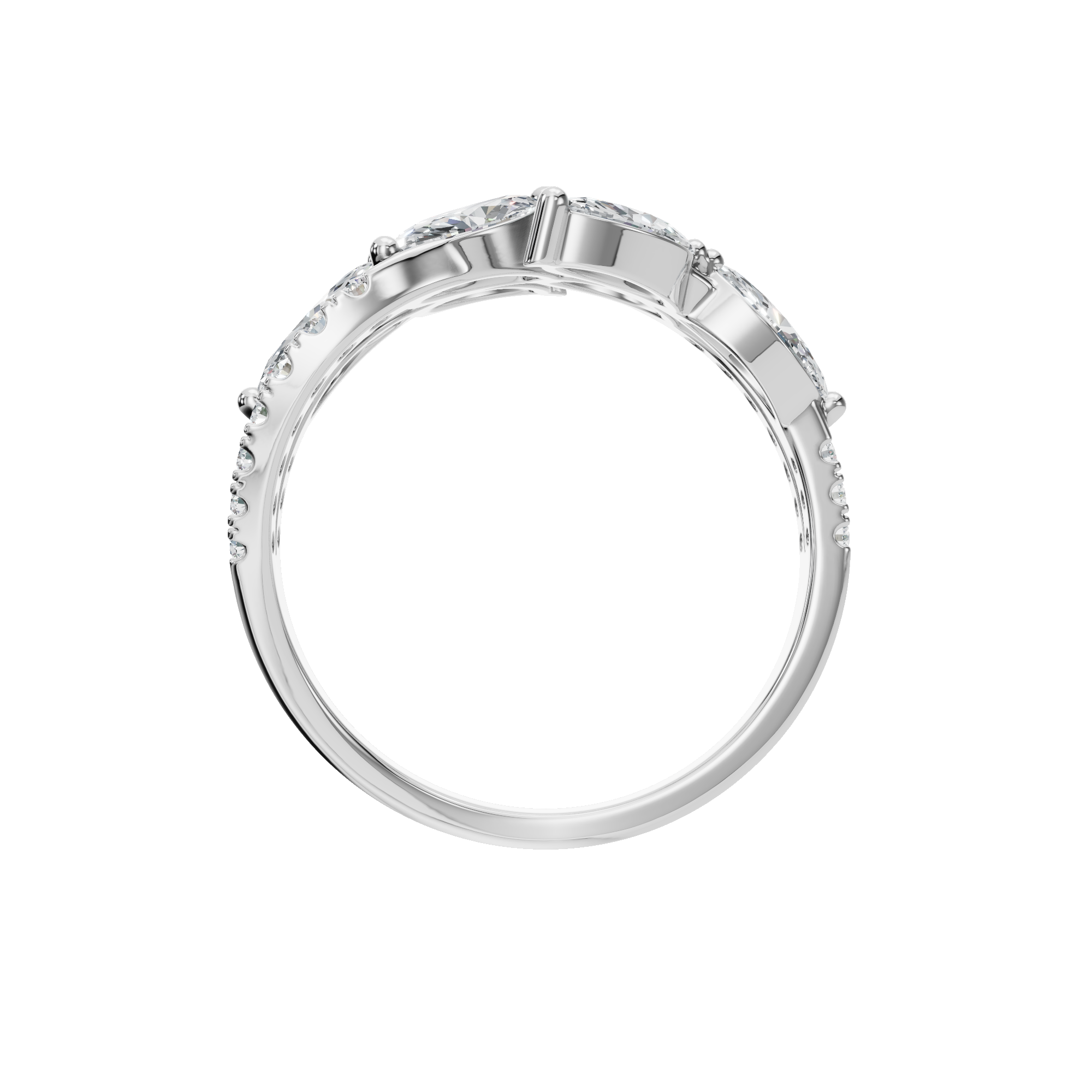 MARQUISE PAVE WEDDING BAND