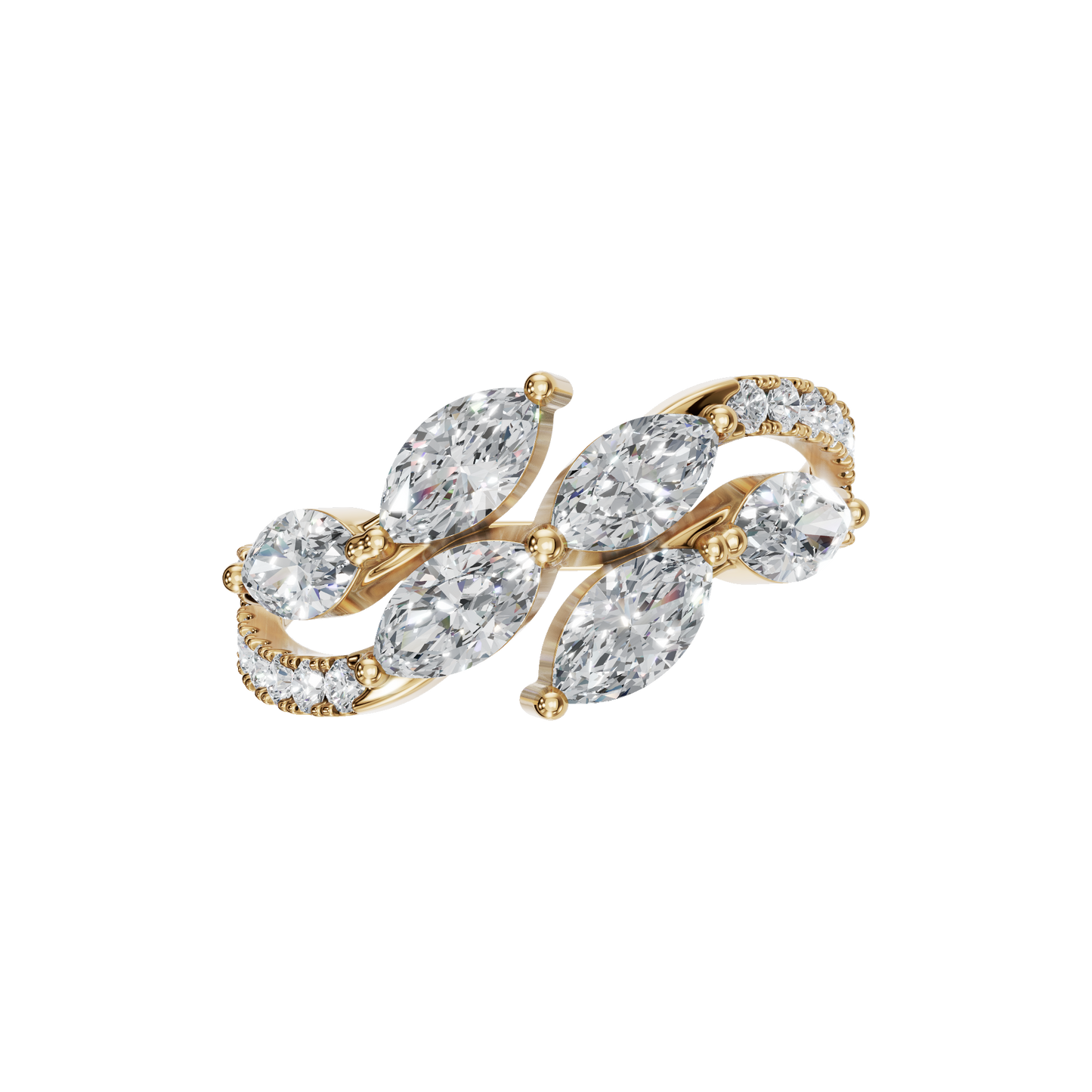 MARQUISE PAVE WEDDING BAND - M&D Signature Jewels