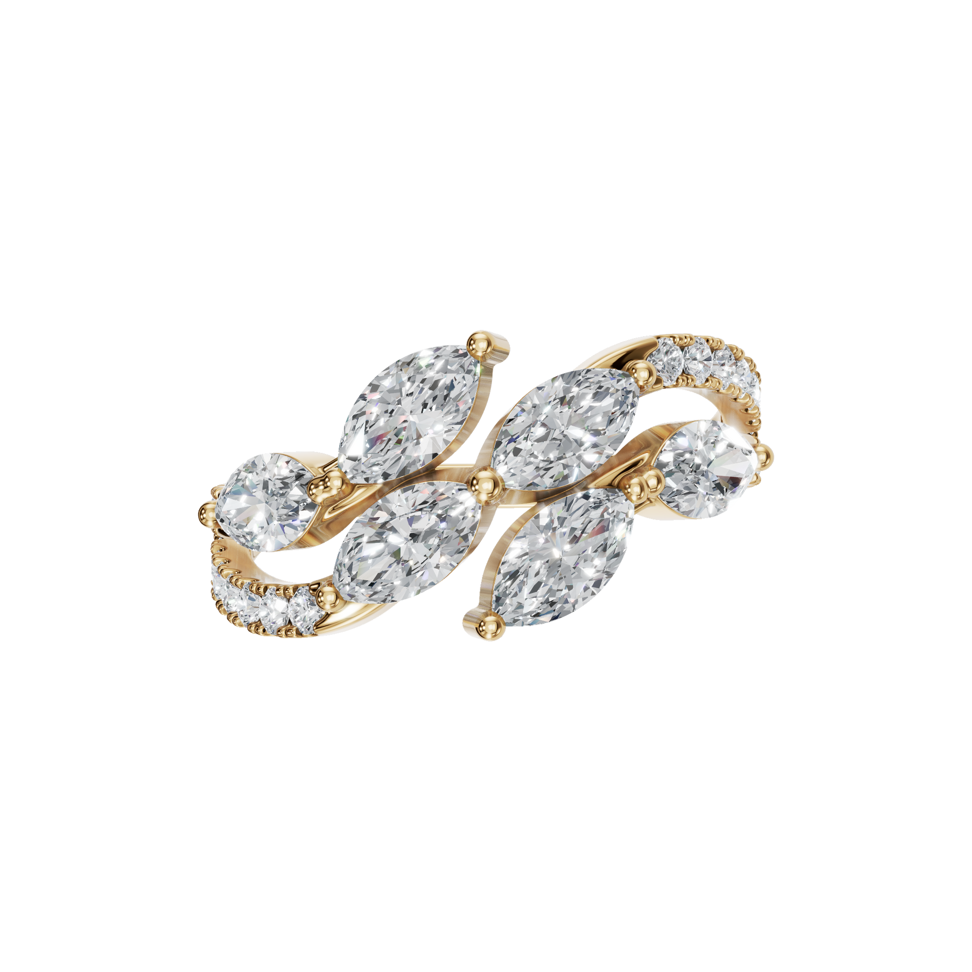 MARQUISE PAVE WEDDING BAND - M&D Signature Jewels
