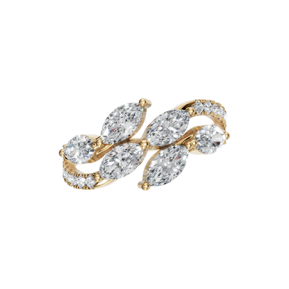 MARQUISE PAVE WEDDING BAND - M&D Signature Jewels