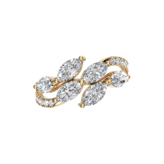 MARQUISE PAVE WEDDING BAND - M&D Signature Jewels