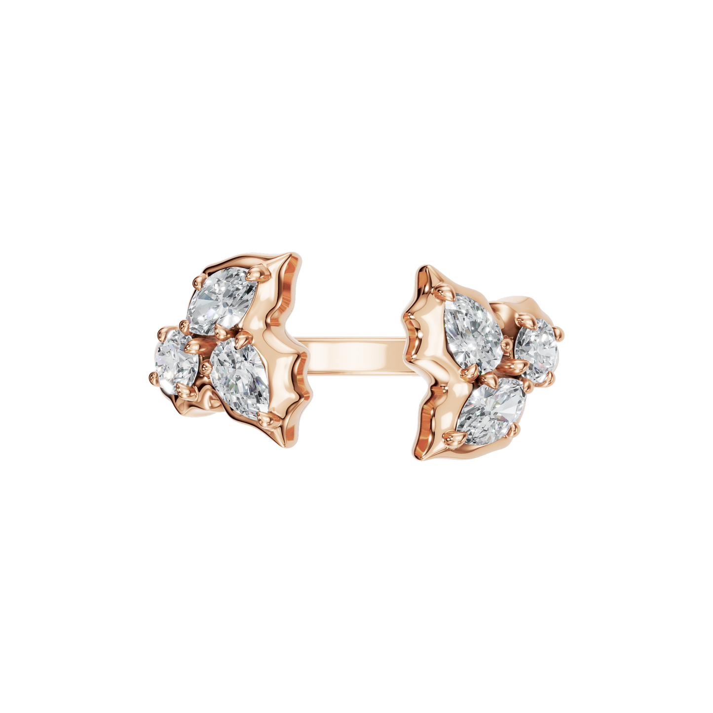 3 STONE OPEN RING - M&D Signature Jewels