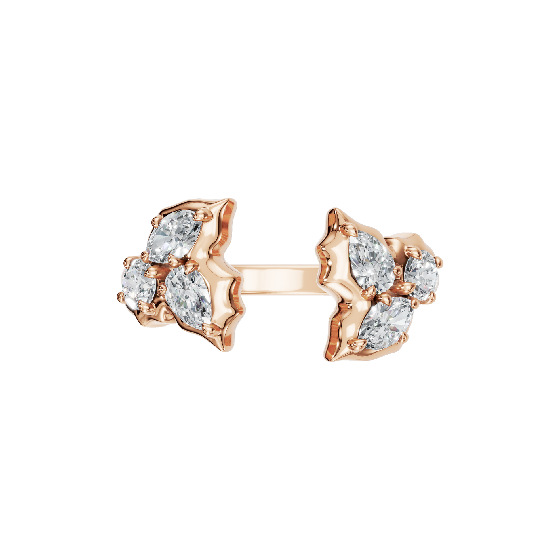 3 STONE OPEN RING - M&D Signature Jewels