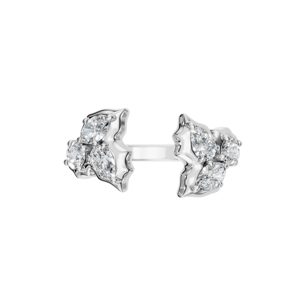 3 STONE OPEN RING