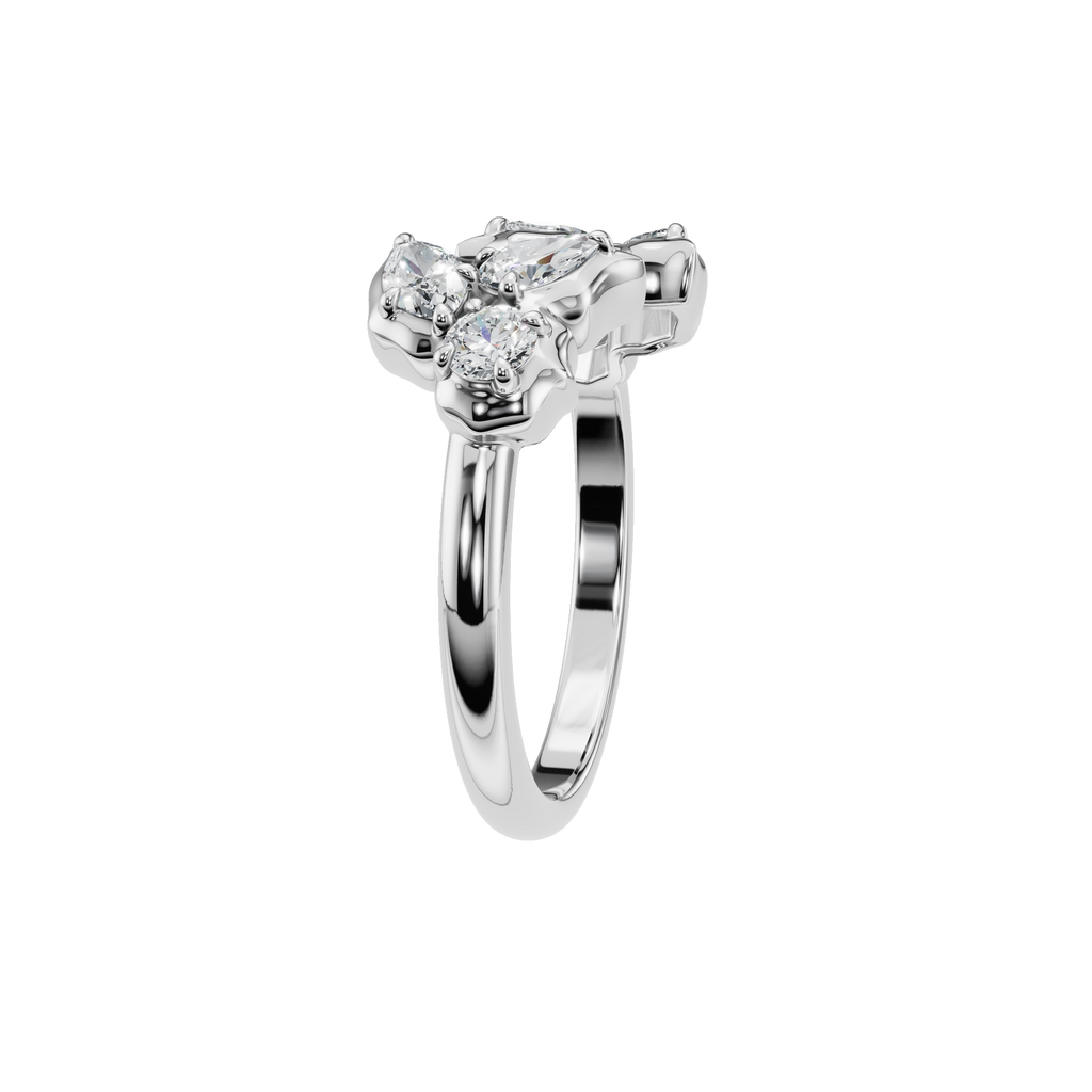 3 STONE OPEN RING