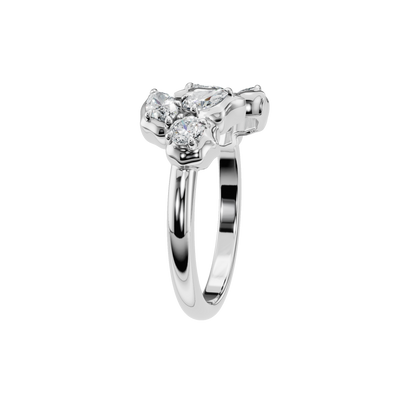 3 STONE OPEN RING - M&D Signature Jewels
