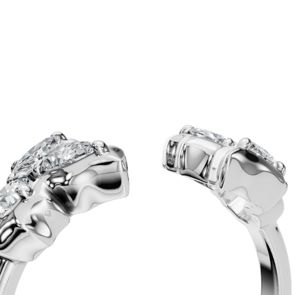 3 STONE OPEN RING - M&D Signature Jewels