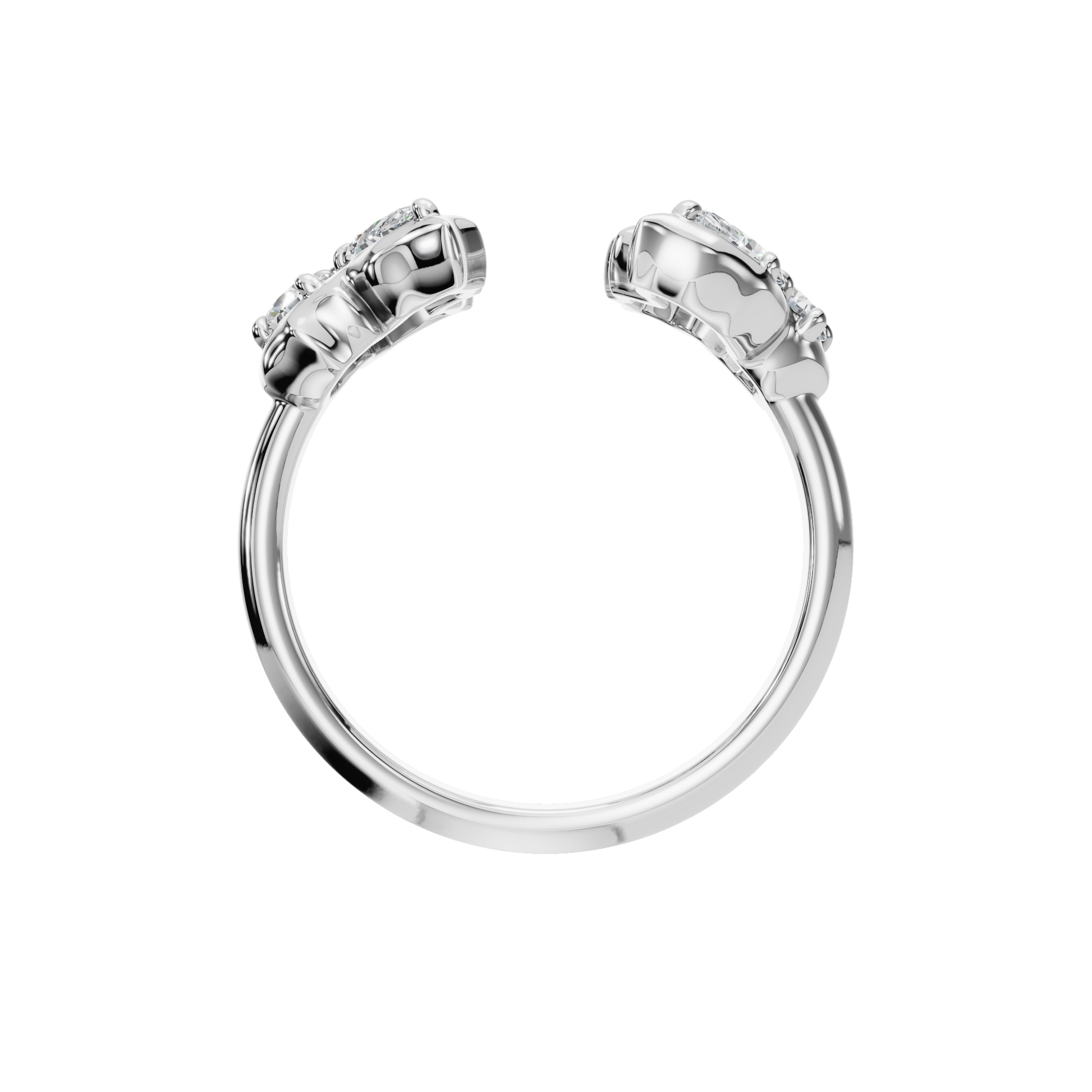 3 STONE OPEN RING - M&D Signature Jewels