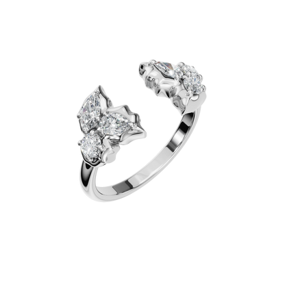 3 STONE OPEN RING - M&D Signature Jewels