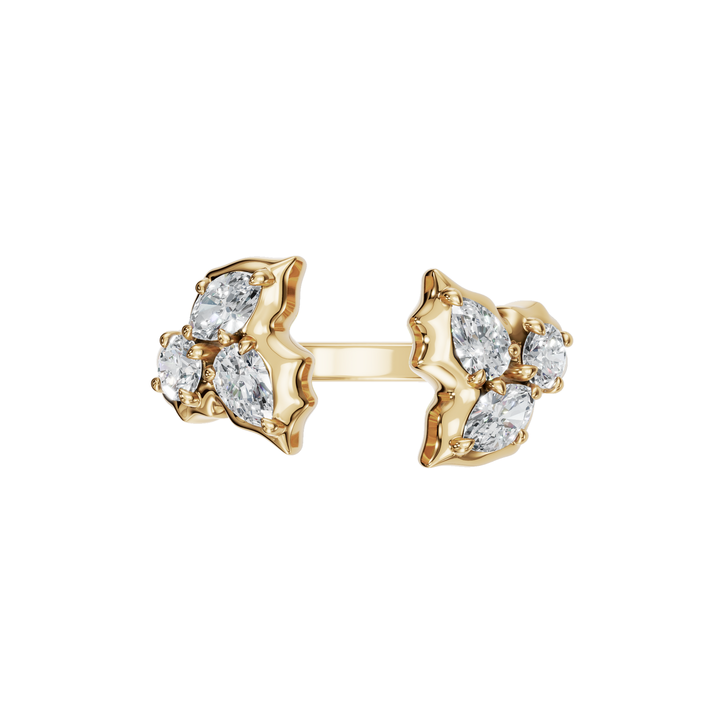 3 STONE OPEN RING - M&D Signature Jewels