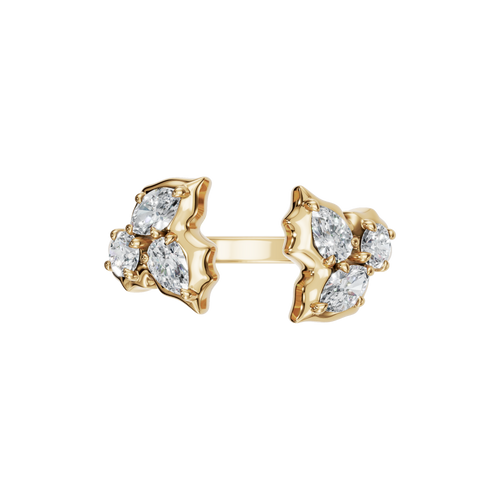 3 STONE OPEN RING