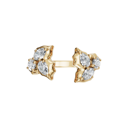 3 STONE OPEN RING - M&D Signature Jewels