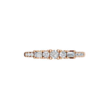 BAGUETTE ROUND ETERNITY WEDDING BAND - M&D Signature Jewels