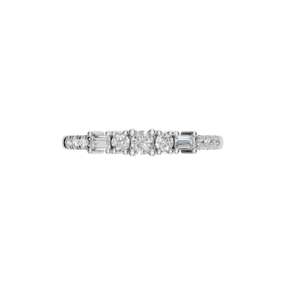 BAGUETTE ROUND ETERNITY WEDDING BAND - M&D Signature Jewels