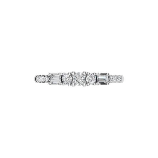 BAGUETTE ROUND ETERNITY WEDDING BAND