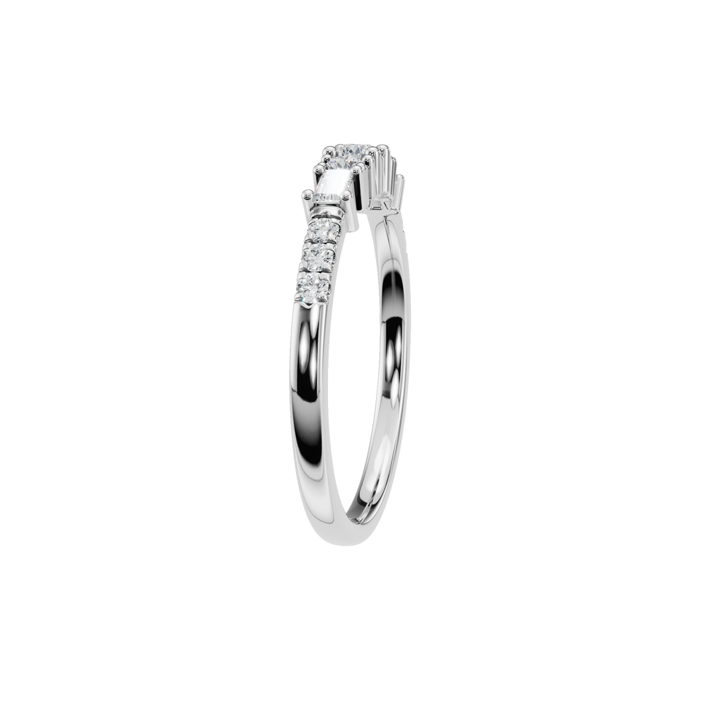 BAGUETTE ROUND ETERNITY WEDDING BAND