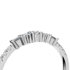 BAGUETTE ROUND ETERNITY WEDDING BAND