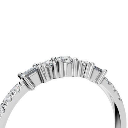 BAGUETTE ROUND ETERNITY WEDDING BAND - M&D Signature Jewels