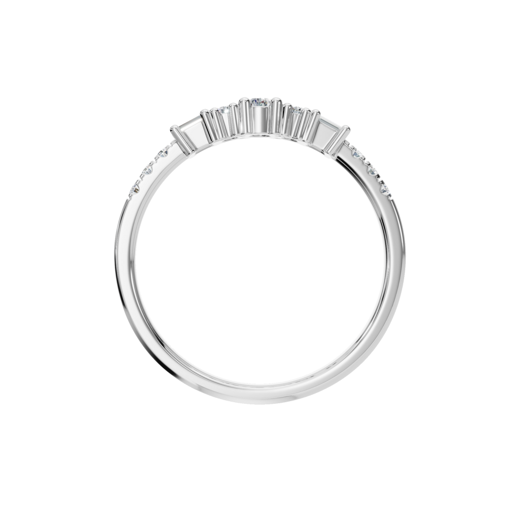 BAGUETTE ROUND ETERNITY WEDDING BAND