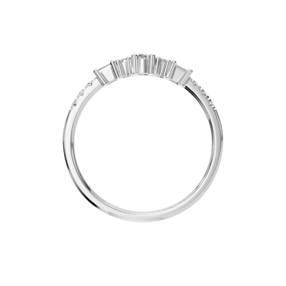 BAGUETTE ROUND ETERNITY WEDDING BAND - M&D Signature Jewels