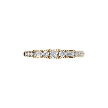 BAGUETTE ROUND ETERNITY WEDDING BAND - M&D Signature Jewels