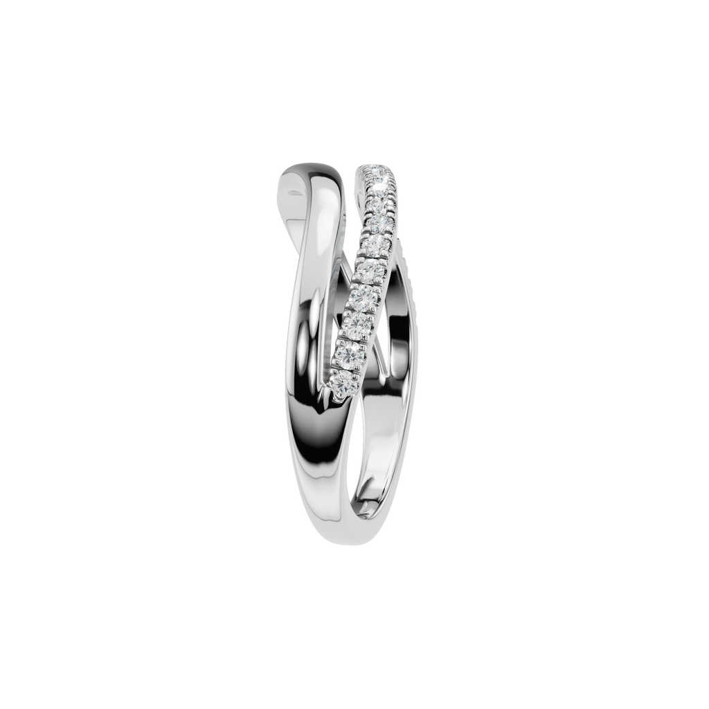 ROUND WAVE PAVE WEDDING BAND
