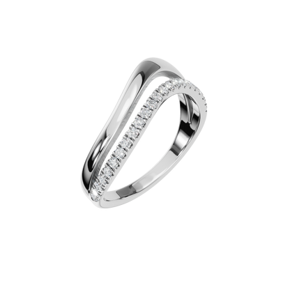 ROUND WAVE PAVE WEDDING BAND - M&D Signature Jewels