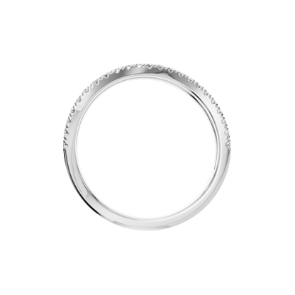 ROUND WAVE PAVE WEDDING BAND - M&D Signature Jewels