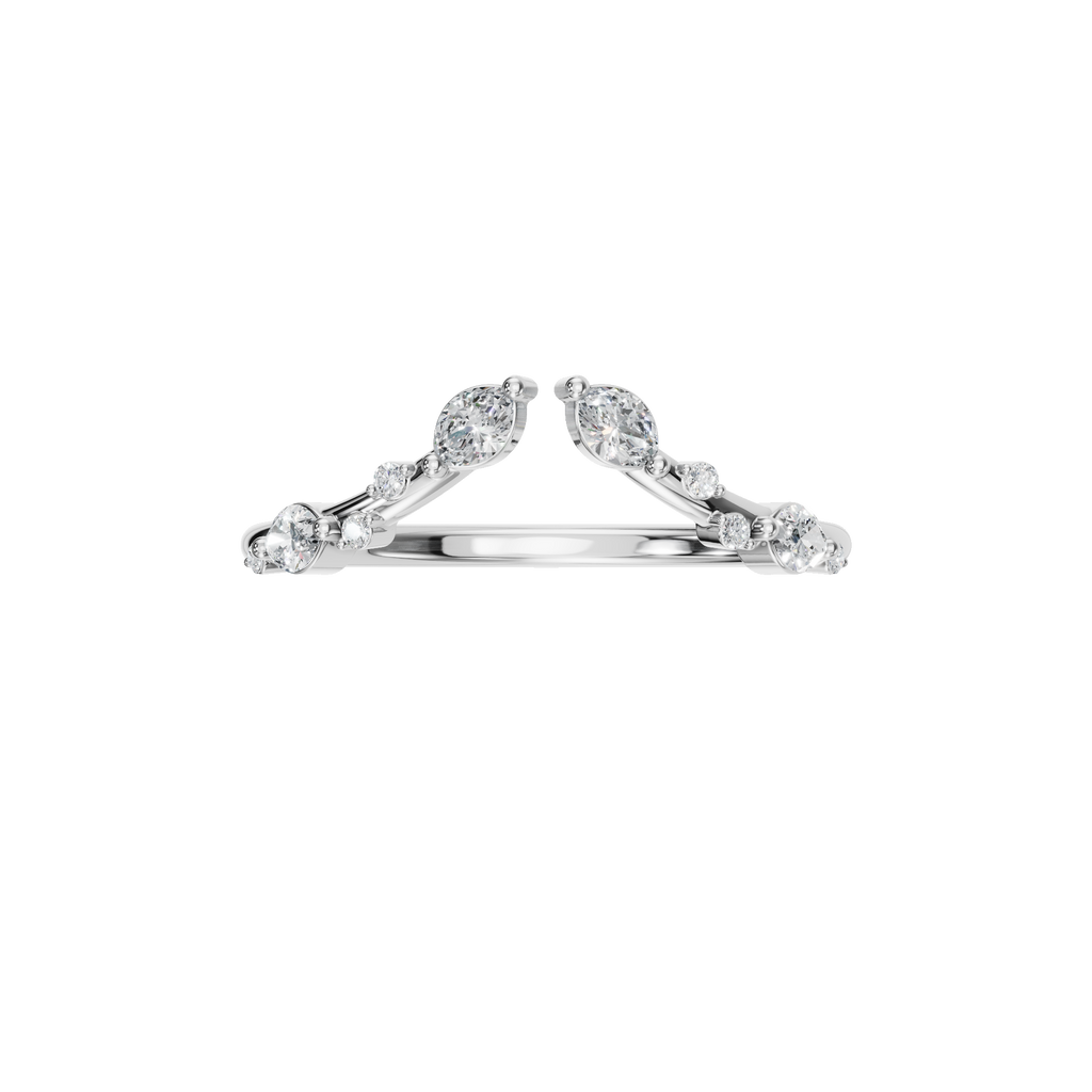 MARQUISE ROUND OPEN WEDDING BAND