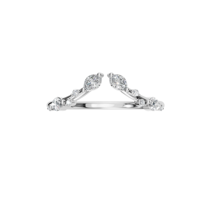 MARQUISE ROUND OPEN WEDDING BAND - M&D Signature Jewels