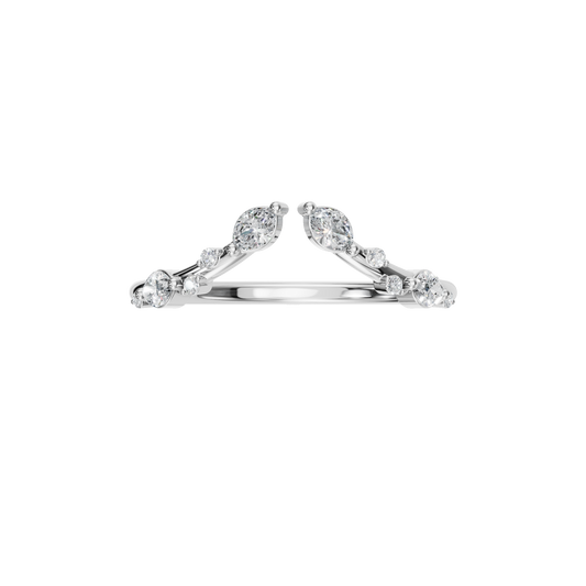 MARQUISE ROUND OPEN WEDDING BAND
